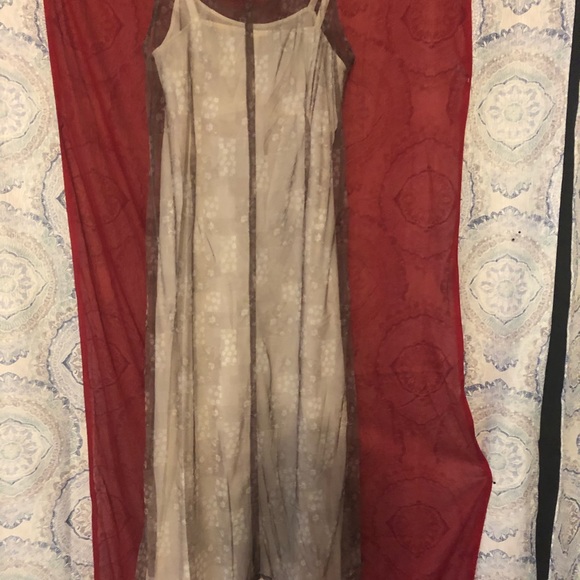 Elegant Long Summer Dress Separate Top & Under Dress - NEW - Picture 3 of 4